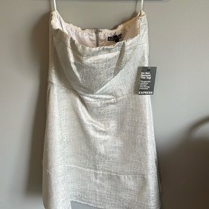 Strapless Cocktail/ Party Dress -Champagne Metallic Color